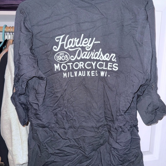 NWT Harley-Davidson® Women's Revolution Drawstring Waist Shirt - Picture 4 of 5